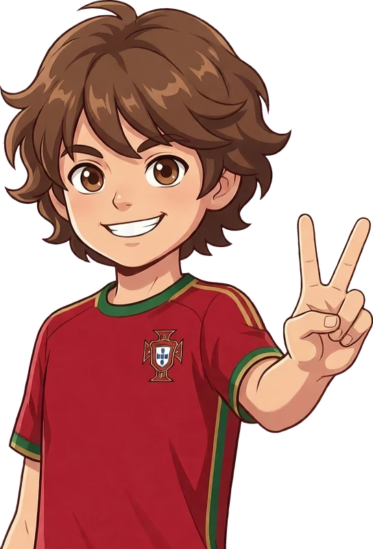 Lucas welcoming you with a peace sign